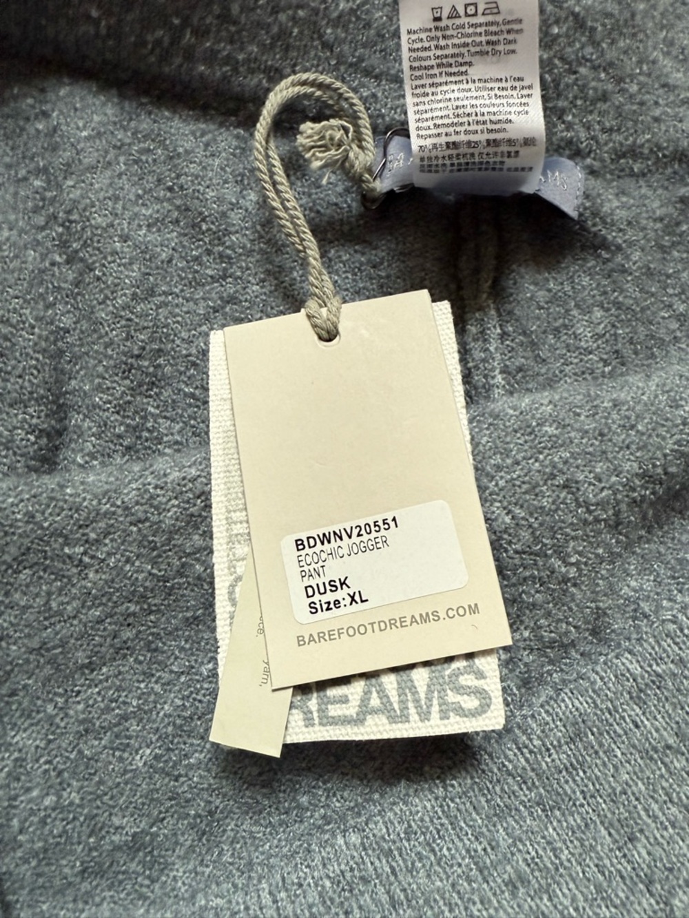 NWT BAREFOOT DREAMS Ecochic Joggers Lounge Pants Pajamas Comfy Soft Spa XL - Picture 6 of 6